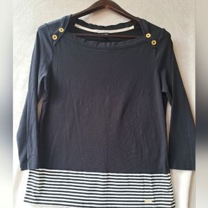 Nautica striped black top